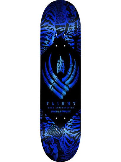 Black Label Skateboard Flight Pro S308 K 26 Skeleton blue foil