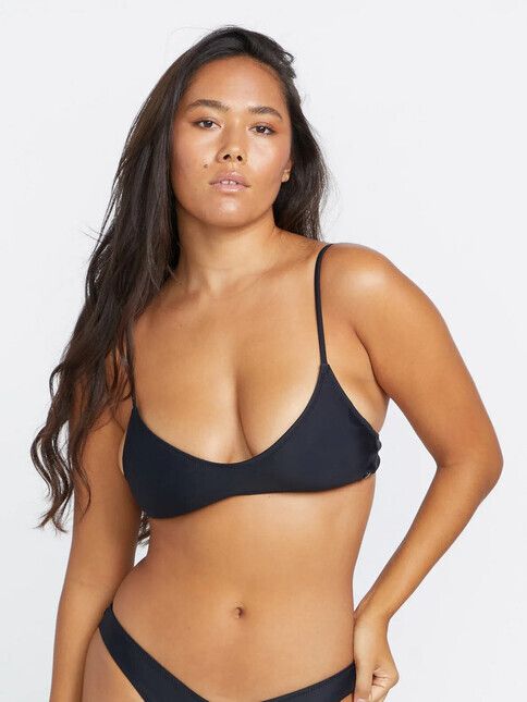 Volcom Bikini Simply Solid Crop black