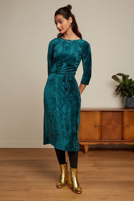 King Louie Kleid&#x20;Peggy&#x20;Dress&#x20;Pepper&#x20;pine&#x20;green