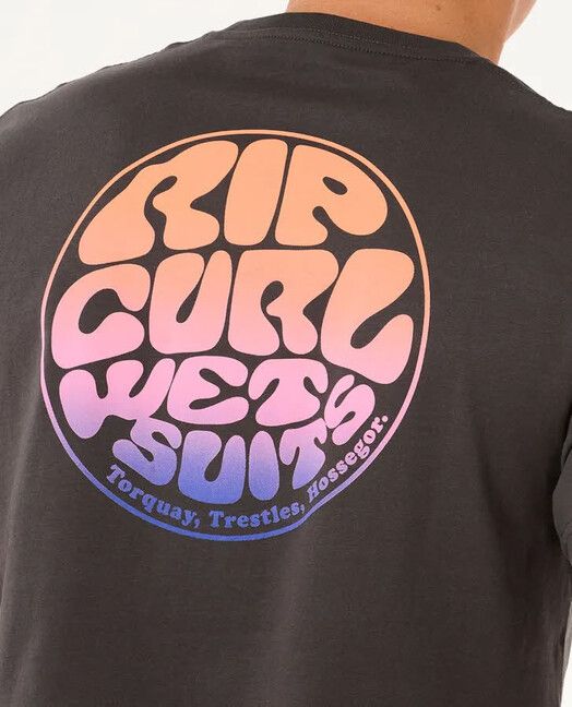 Rip Curl T-Shirt&#x20;Wettie&#x20;Passage&#x20;Icon&#x20;washed&#x20;black