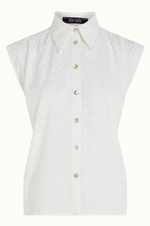 King Louie Hemd&#x20;Remi&#x20;Blouse&#x20;Rosa&#x20;Broderie&#x20;Anglaise&#x20;white
