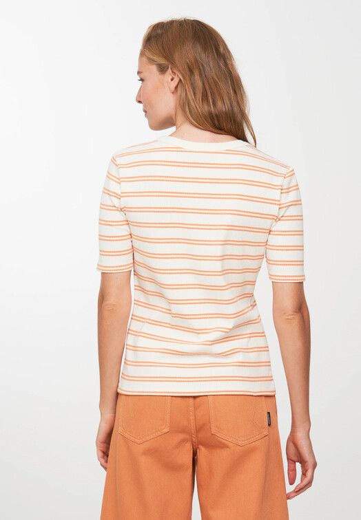 Recolution T-Shirt&#x20;Daphne&#x20;Stripes&#x20;capri&#x20;orange