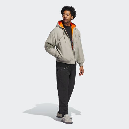 Adidas Jacke&#x20;Shmoo&#x20;Canvas&#x20;Jacket&#x20;silver&#x20;orange