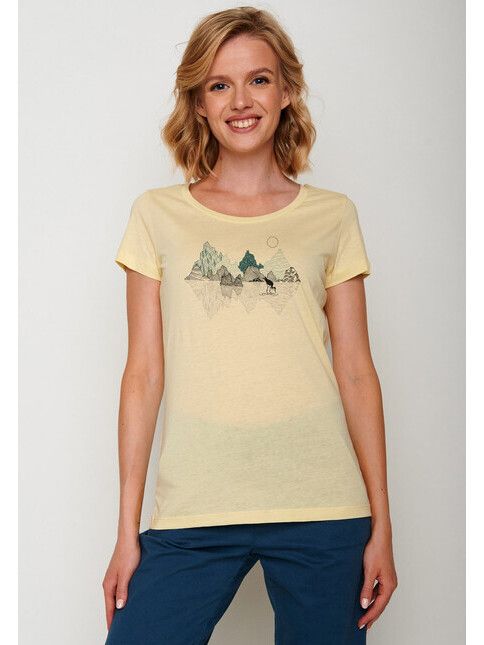 GreenBomb T-Shirt Nature Rock Bird vanilla