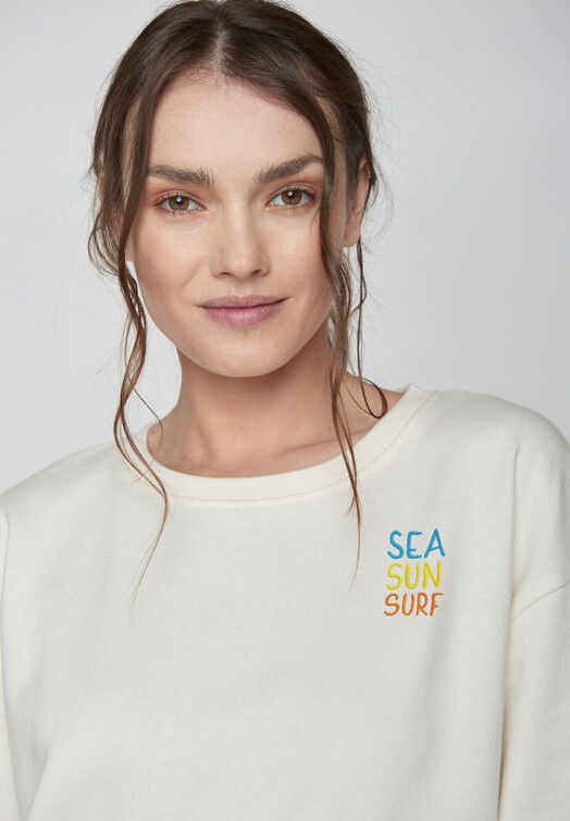 GreenBomb Sweater&#x20;Lifestyle&#x20;Sea&#x20;Sun&#x20;Surf&#x20;creme&#x20;white