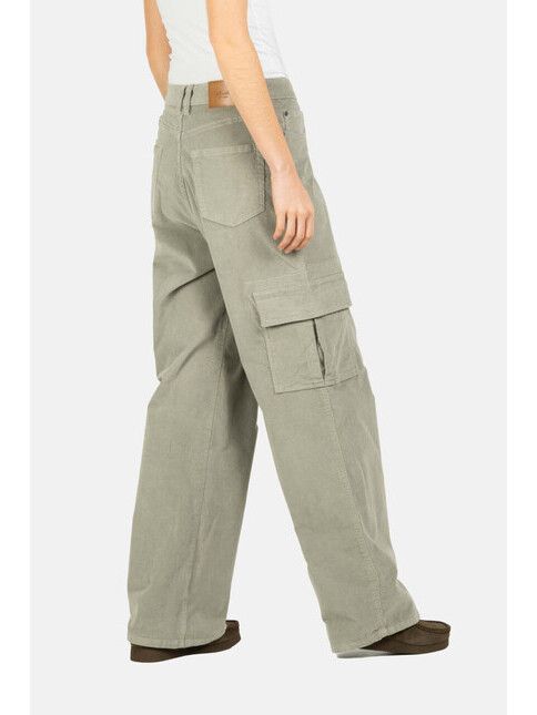 Reell Hose Women Mia Cargo Babycord aqua grey