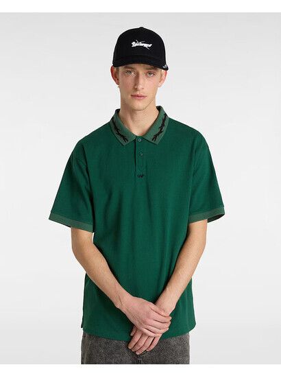 Vans T-Shirt Skate Mesh Polo rain forest