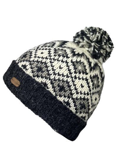 Kusan Mütze Bobble Hat w/turn up black