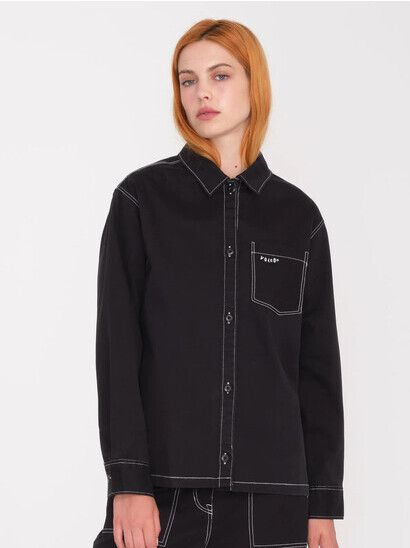 Volcom Hemd Stone Kraft Shirt black