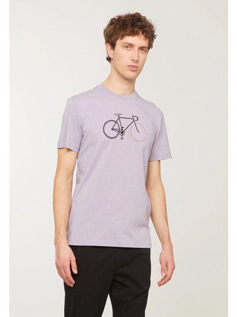 Recolution T-Shirt Agave Bike Letters grey lilac