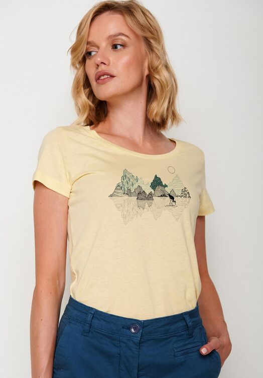 GreenBomb T-Shirt&#x20;Nature&#x20;Rock&#x20;Bird&#x20;vanilla