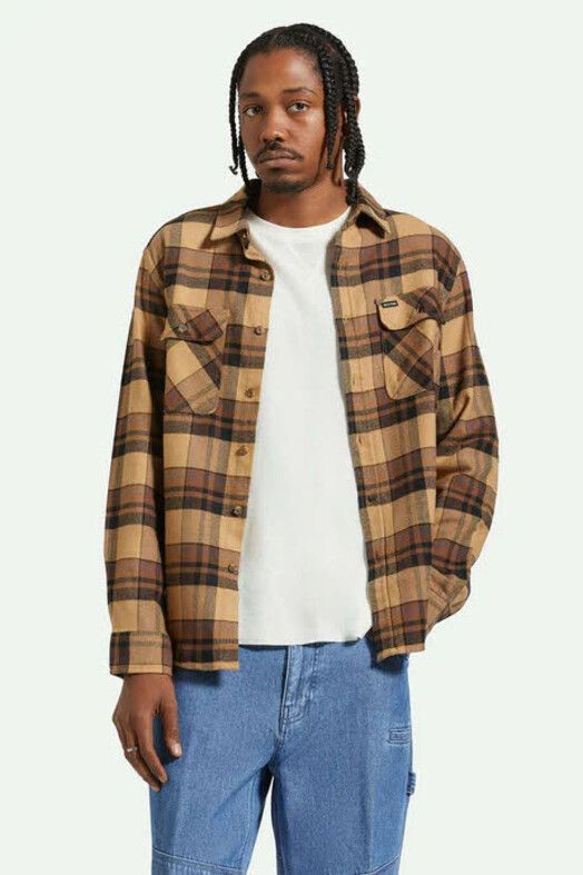 Brixton Hemd&#x20;Bowery&#x20;L&#x2F;S&#x20;Flannel&#x20;tiger&#x00B4;s&#x20;eye