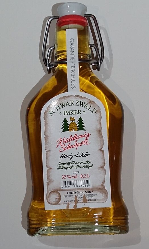 Schwarzwald-Imker Schnaps&#x2F;&#x20;Lik&#x00F6;r&#x20;Waldhonig&#x20;Schn&#x00E4;psle&#x20;0,2