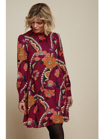 King Louie Kleid Sandy Dress Lovechild cabernet red