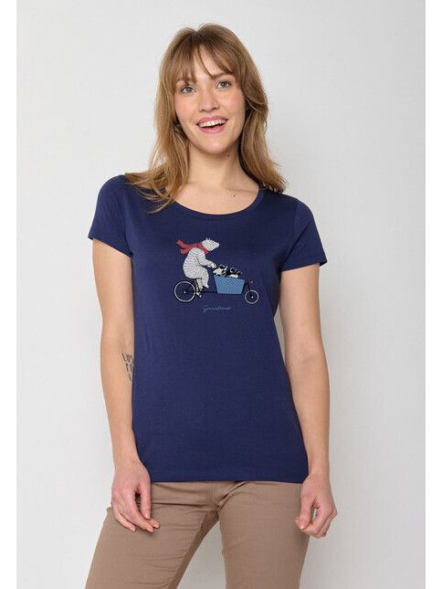 GreenBomb T-Shirt Bike Cargo Bear dark navy