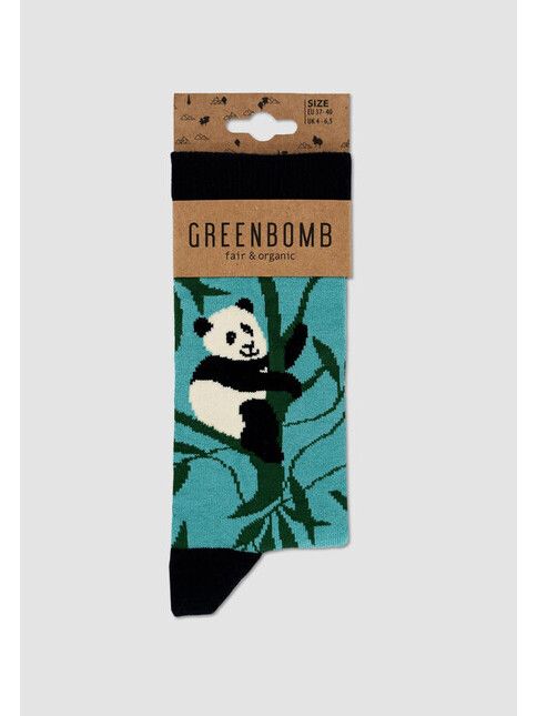 GreenBomb Socken Animal Panda light green