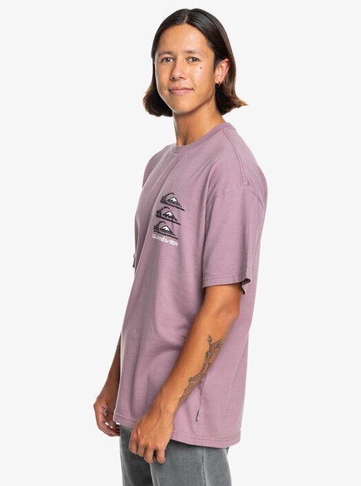 Quiksilver T-Shirt&#x20;Vertical&#x20;Logos&#x20;purple