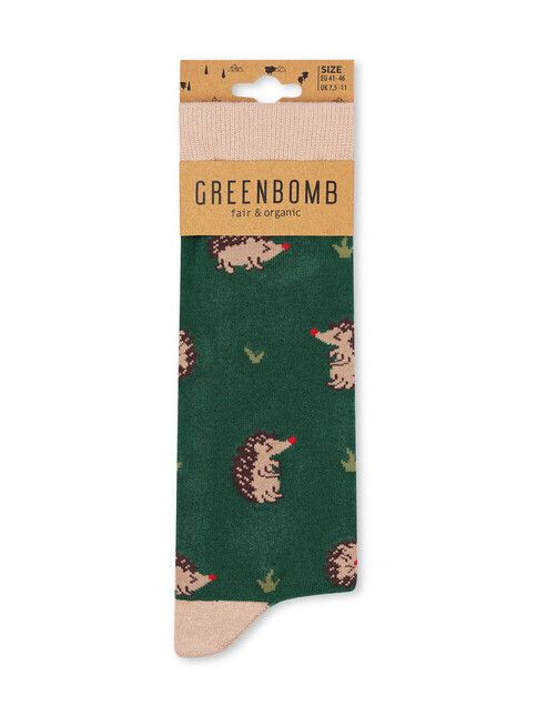 GreenBomb Socken Animal Hedgehog green