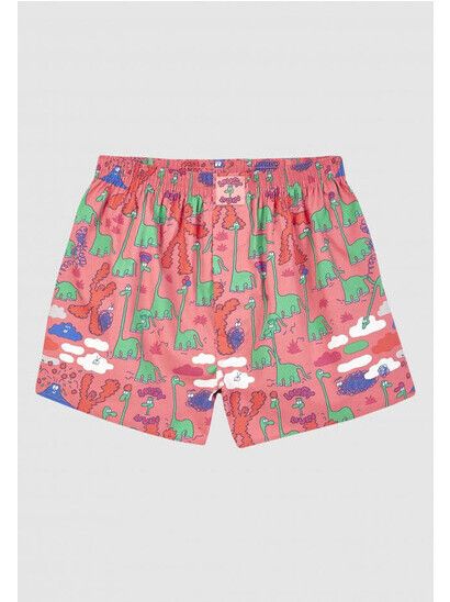 Cleptomanicx Boxershort Dinos pink