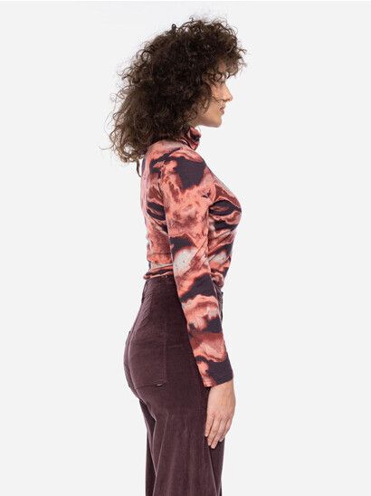 ATO Berlin Longsleeve Rolli aubergine/weiß