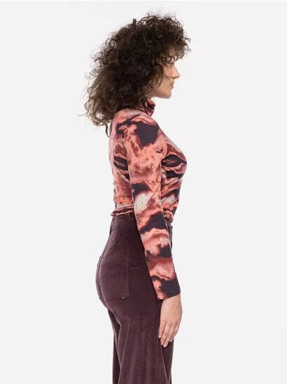 ATO Berlin Longsleeve Rolli aubergine/weiß