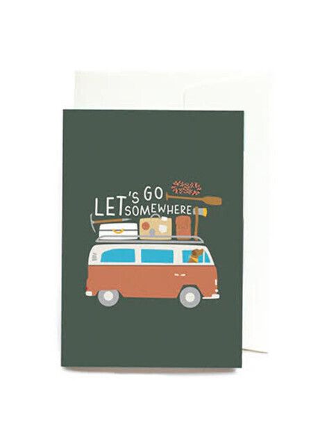 Roadtyping Postkarte Grußkarte Let's go somewhere