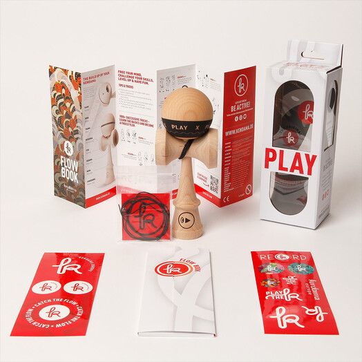 Kendama Geschicklichkeitsspiel&#x20;Play&#x20;X&#x20;Grip&#x20;black&#x20;nature