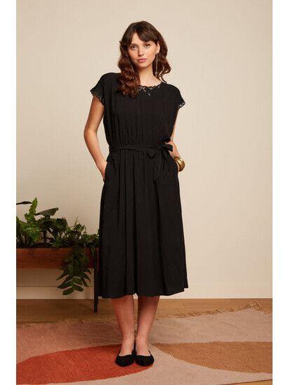 King Louie Kleid Betty Dress Aurelie Embroidery black