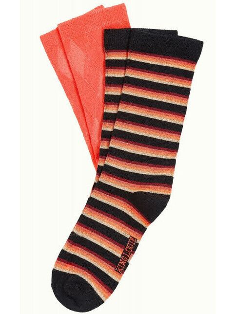 King Louie Socken Socks 2-Pack Century Stripe Summer fig