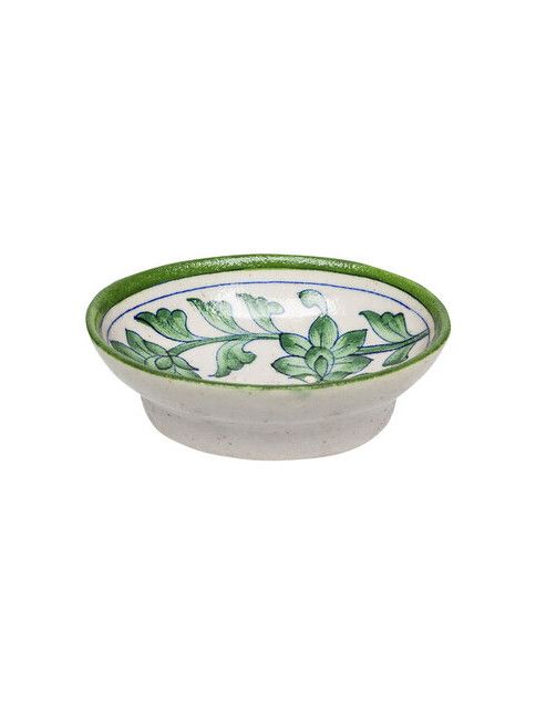 Tranquillo Seifenschale POR 556 Blue Pottery white green