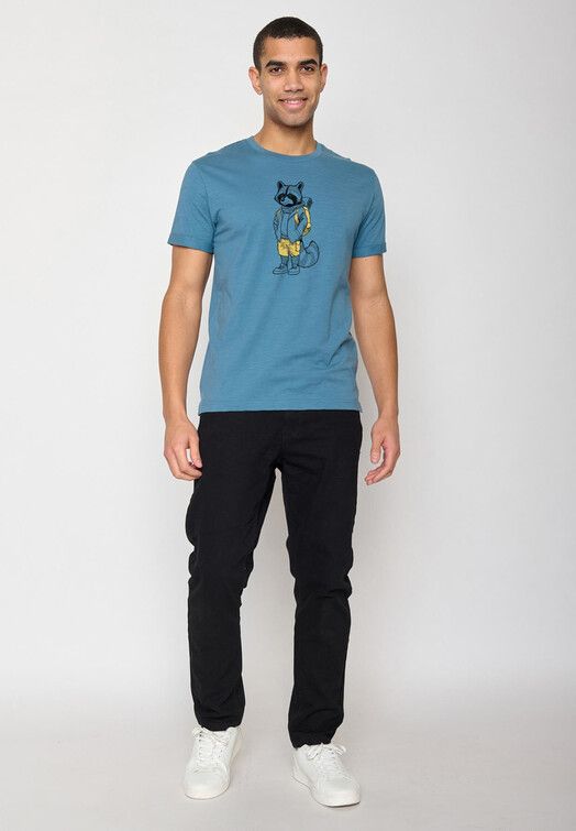 GreenBomb T-Shirt&#x20;Animal&#x20;Raccoon&#x20;Hike&#x20;steelblue