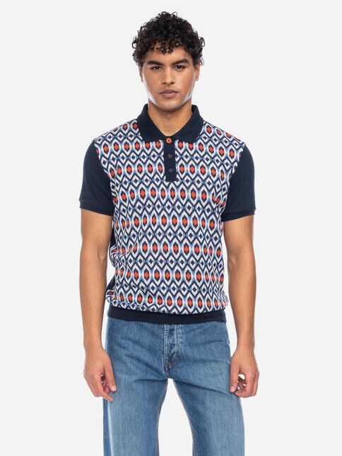 Atomic T-Shirt Enzio GOTS blau/weiß/rot