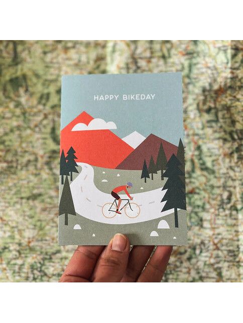 Roadtyping Postkarte Grußkarte Happy Bikeday