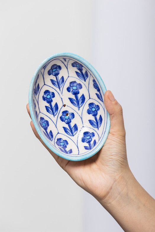 Tranquillo Seifenschale&#x20;POR&#x20;557&#x20;Blue&#x20;Pottery&#x20;white&#x2F;blue