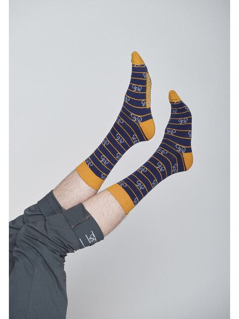 GreenBomb Socken Bike Stripes Small blue