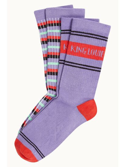 King Louie Socken Socks 2-Pack Logo sheer lilac