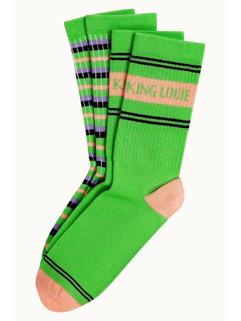 King Louie Socken Socks 2-Pack Logo jasmin green