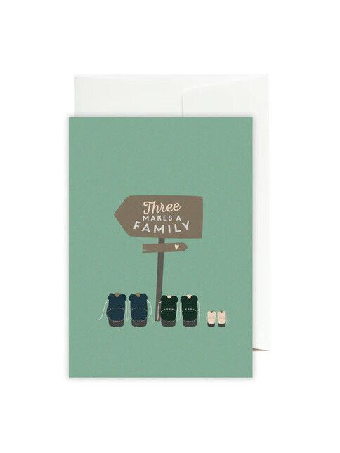Roadtyping Postkarte Grußkarte 3 makes a Family