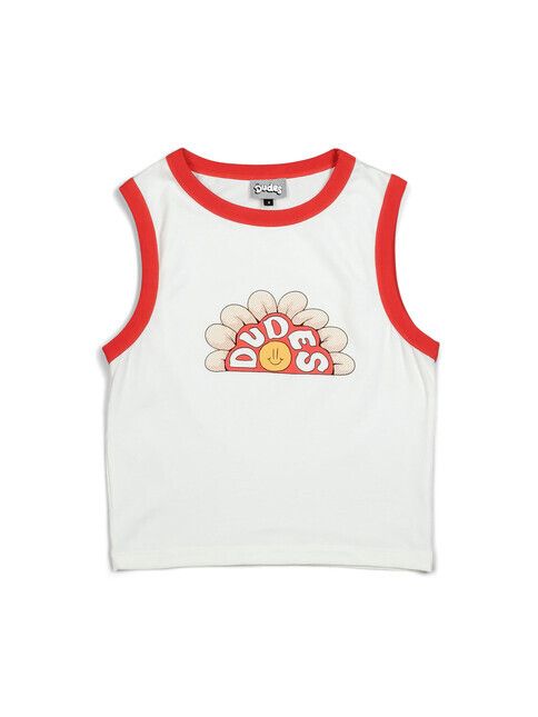 The Dudes Tanktop Flowa off-white