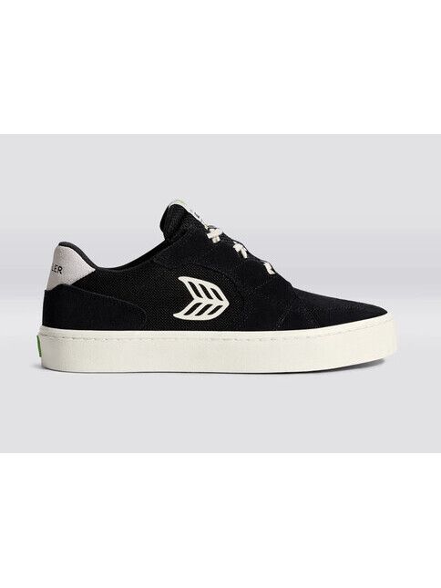 Cariuma Skateschuh T20 Pro black suede mesh ivory logo