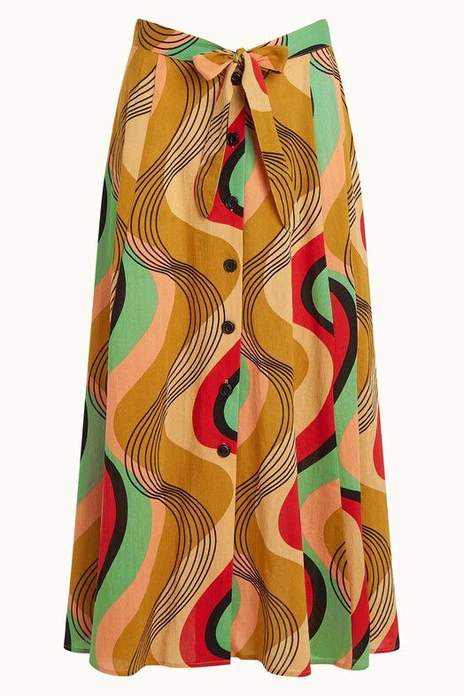 King Louie Rock&#x20;Judy&#x20;Midi&#x20;Skirt&#x20;harvest&#x20;yellow