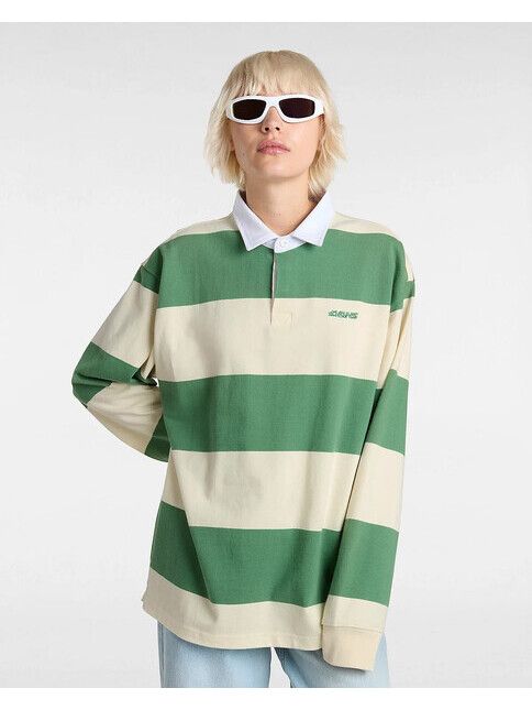 Vans Longsleeve Ward Stripe Rugby Knit Polo fairway